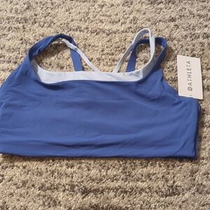 Athleta Women's Blue and Gray Sports Bra